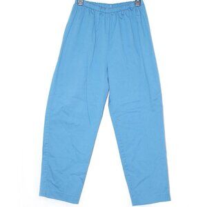 Curvy Elastic Waist Handmade Blue Slacks Scrub-like 26” Inseam 40" Hips GUC